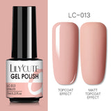 LILYCUTE 7ml Nail Gel Polish Semi Permanent Gel Varnish Base Top Coat UV LED Gel Varnish Soak Off Nail Art Gel Nail Polish