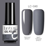 LILYCUTE 7ml Nail Gel Polish Semi Permanent Gel Varnish Base Top Coat UV LED Gel Varnish Soak Off Nail Art Gel Nail Polish