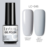 LILYCUTE 7ml Nail Gel Polish Semi Permanent Gel Varnish Base Top Coat UV LED Gel Varnish Soak Off Nail Art Gel Nail Polish