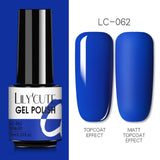 LILYCUTE 7ml Nail Gel Polish Semi Permanent Gel Varnish Base Top Coat UV LED Gel Varnish Soak Off Nail Art Gel Nail Polish