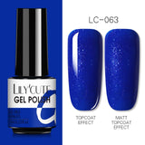 LILYCUTE 7ml Nail Gel Polish Semi Permanent Gel Varnish Base Top Coat UV LED Gel Varnish Soak Off Nail Art Gel Nail Polish