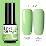 LILYCUTE 7ml Nail Gel Polish Semi Permanent Gel Varnish Base Top Coat UV LED Gel Varnish Soak Off Nail Art Gel Nail Polish