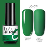 LILYCUTE 7ml Nail Gel Polish Semi Permanent Gel Varnish Base Top Coat UV LED Gel Varnish Soak Off Nail Art Gel Nail Polish