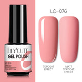 LILYCUTE 7ml Nail Gel Polish Semi Permanent Gel Varnish Base Top Coat UV LED Gel Varnish Soak Off Nail Art Gel Nail Polish