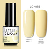 LILYCUTE 7ml Nail Gel Polish Semi Permanent Gel Varnish Base Top Coat UV LED Gel Varnish Soak Off Nail Art Gel Nail Polish