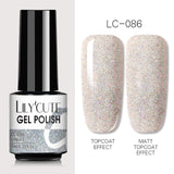 LILYCUTE 7ml Nail Gel Polish Semi Permanent Gel Varnish Base Top Coat UV LED Gel Varnish Soak Off Nail Art Gel Nail Polish