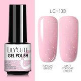 LILYCUTE 7ml Nail Gel Polish Semi Permanent Gel Varnish Base Top Coat UV LED Gel Varnish Soak Off Nail Art Gel Nail Polish