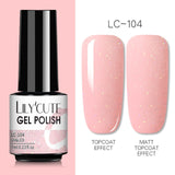 LILYCUTE 7ml Nail Gel Polish Semi Permanent Gel Varnish Base Top Coat UV LED Gel Varnish Soak Off Nail Art Gel Nail Polish