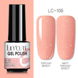 LILYCUTE 7ml Nail Gel Polish Semi Permanent Gel Varnish Base Top Coat UV LED Gel Varnish Soak Off Nail Art Gel Nail Polish