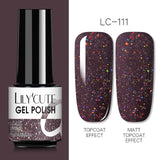 LILYCUTE 7ml Nail Gel Polish Semi Permanent Gel Varnish Base Top Coat UV LED Gel Varnish Soak Off Nail Art Gel Nail Polish