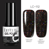 LILYCUTE 7ml Nail Gel Polish Semi Permanent Gel Varnish Base Top Coat UV LED Gel Varnish Soak Off Nail Art Gel Nail Polish