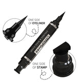 Double-head Waterproof Liquid Eyeliner Quick Drying Non-blooming Stamp Liner Pen 2 In 1 Long Lasting Eye Makeup Cosmetics TSLM1