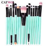 Catwo Makeup Brushes Set Eye Shadow Foundation Powder Eyeliner Eyelash Lip Make Up Brush Cosmetic Beauty Tool Kit Hot 15Pcs