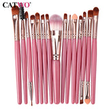 Catwo Makeup Brushes Set Eye Shadow Foundation Powder Eyeliner Eyelash Lip Make Up Brush Cosmetic Beauty Tool Kit Hot 15Pcs