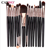 Catwo Makeup Brushes Set Eye Shadow Foundation Powder Eyeliner Eyelash Lip Make Up Brush Cosmetic Beauty Tool Kit Hot 15Pcs