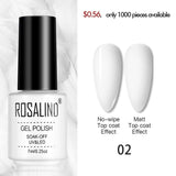 ROSALIND 7ML Nail Polish Gel Varnishes Hybrid Semi Permanent Nail Art Designed UV Nail  Manicure Top Base Coat gel polish