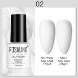 ROSALIND 7ML Nail Polish Gel Varnishes Hybrid Semi Permanent Nail Art Designed UV Nail  Manicure Top Base Coat gel polish