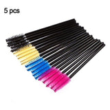 MEISHENJIE Good Quality Disposable 5-50 Pcs Crystal Eyelash Makeup Brushes Diamond Handle Mascara Wands Eyelash Extension Tools