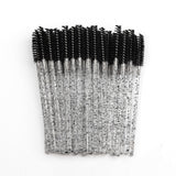 MEISHENJIE Good Quality Disposable 5-50 Pcs Crystal Eyelash Makeup Brushes Diamond Handle Mascara Wands Eyelash Extension Tools