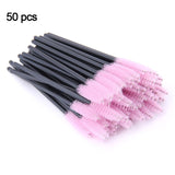 MEISHENJIE Good Quality Disposable 5-50 Pcs Crystal Eyelash Makeup Brushes Diamond Handle Mascara Wands Eyelash Extension Tools