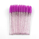 MEISHENJIE Good Quality Disposable 5-50 Pcs Crystal Eyelash Makeup Brushes Diamond Handle Mascara Wands Eyelash Extension Tools