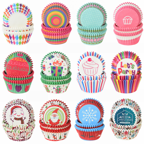 100pcs Muffin Cupcake Paper Cups Cake Forms Cupcake Liner for Wedding Christmas Party Kitchen Baking Tray Cake Mold Accessories7