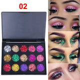 Eyeshadow Palette Holographic Shiny Matte Glitter Pigment Eye Shadow Pallete Metallic Diamond Makeup Palette