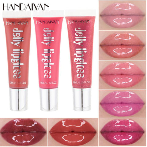 HANDAIYAN Candy Color Jelly Lip Gloss Lips Plumper Moisturizing Shine Lasting Liquid Lipstick Nourishing Makeup Cosmetic TSLM1