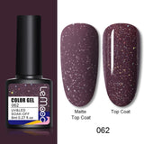 LEMOOC Nail Gel Polish Autumn Winter Color Varnishes Glitter Sequins Soak Off Semi Permanant UV LED Nail Art Hybrid Lacquers