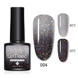 LEMOOC 8ml Gel Polish Thermal Temperature Change Color Nail Gel Varnish Glitter Sequins Soak Off UV Chameleon Lacquers