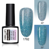 LEMOOC 8ml Gel Polish Thermal Temperature Change Color Nail Gel Varnish Glitter Sequins Soak Off UV Chameleon Lacquers