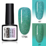 LEMOOC 8ml Gel Polish Thermal Temperature Change Color Nail Gel Varnish Glitter Sequins Soak Off UV Chameleon Lacquers