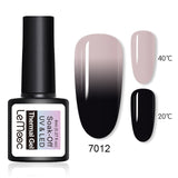 LEMOOC 8ml Gel Polish Thermal Temperature Change Color Nail Gel Varnish Glitter Sequins Soak Off UV Chameleon Lacquers