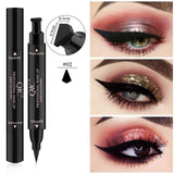 1PC Hot Double-ended Liquid Eyeliner Pencil Makeup Black Eye Liner Liquid Pencil Stamps Wing Eyeliner Pencil Cosmetic Tool TSLM1