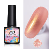 MAD DOLL 8ml UV Gel Nail Polish Rose Gold Glitter Sequins Soak Off UV Gel Varnish Color Nail Gel Polish DIY Nail Art varnish