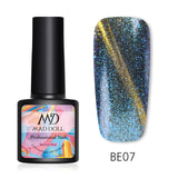 MAD DOLL 8ml UV Gel Nail Polish Rose Gold Glitter Sequins Soak Off UV Gel Varnish Color Nail Gel Polish DIY Nail Art varnish