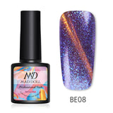 MAD DOLL 8ml UV Gel Nail Polish Rose Gold Glitter Sequins Soak Off UV Gel Varnish Color Nail Gel Polish DIY Nail Art varnish