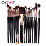 Catwo Makeup Brushes Set Eye Shadow Foundation Powder Eyeliner Eyelash Lip Make Up Brush Cosmetic Beauty Tool Kit Hot 15Pcs