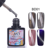 MAD DOLL 8ml UV Gel Nail Polish Rose Gold Glitter Sequins Soak Off UV Gel Varnish Color Nail Gel Polish DIY Nail Art varnish