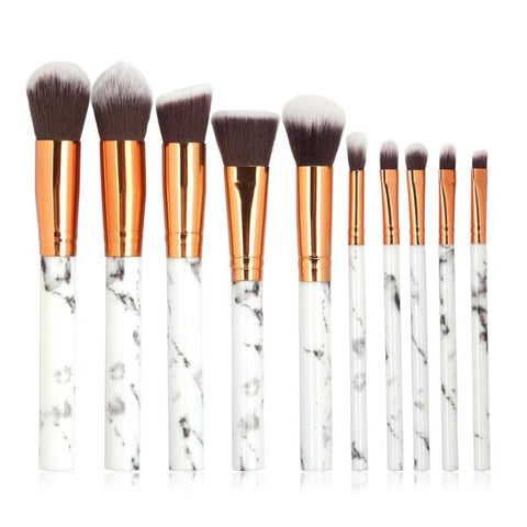 10/7/6Pcs Marble Pattern Eye Shadow Brush Multifunctional Makeup Brushes Set  Eyeshadow Blush Eyeliner Powder Foundation Brush