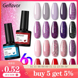 Gelfavor Nail Gel Polish 8ml Varnish Hybrid UV Gel Polish Everything For Manicure Nail Art Semi Permanent Base Top coat lacquer