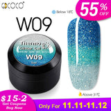 GDCOCO Temperature Change Glitter Color Gel Polish Cool Thermal Magic Effect Nail Varnish Gel Soak off UV LED Gel Lacquer