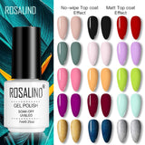 ROSALIND 7ML Nail Polish Gel Varnishes Hybrid Semi Permanent Nail Art Designed UV Nail  Manicure Top Base Coat gel polish