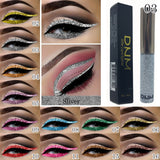 16 Colors Matte Eyeliner Liquid Pen Waterproof Sequins Eye Liner Pencil 2 In1 Holographic 3D Eyeshadow Eye Makeup Cosmetic TSLM1