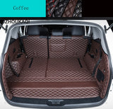 Leather Car Trunk Mat Cargo Liner for Toyota Highlander 7 seats 2014 -2019 waterproof durable boot carpets cargo