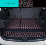 Leather Car Trunk Mat Cargo Liner for Toyota Highlander 7 seats 2014 -2019 waterproof durable boot carpets cargo