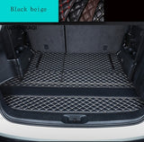 Leather Car Trunk Mat Cargo Liner for Toyota Highlander 7 seats 2014 -2019 waterproof durable boot carpets cargo