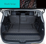 Leather Car Trunk Mat Cargo Liner for Toyota Highlander 7 seats 2014 -2019 waterproof durable boot carpets cargo