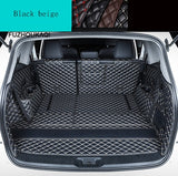 Leather Car Trunk Mat Cargo Liner for Toyota Highlander 7 seats 2014 -2019 waterproof durable boot carpets cargo