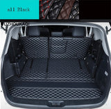 Leather Car Trunk Mat Cargo Liner for Toyota Highlander 7 seats 2014 -2019 waterproof durable boot carpets cargo